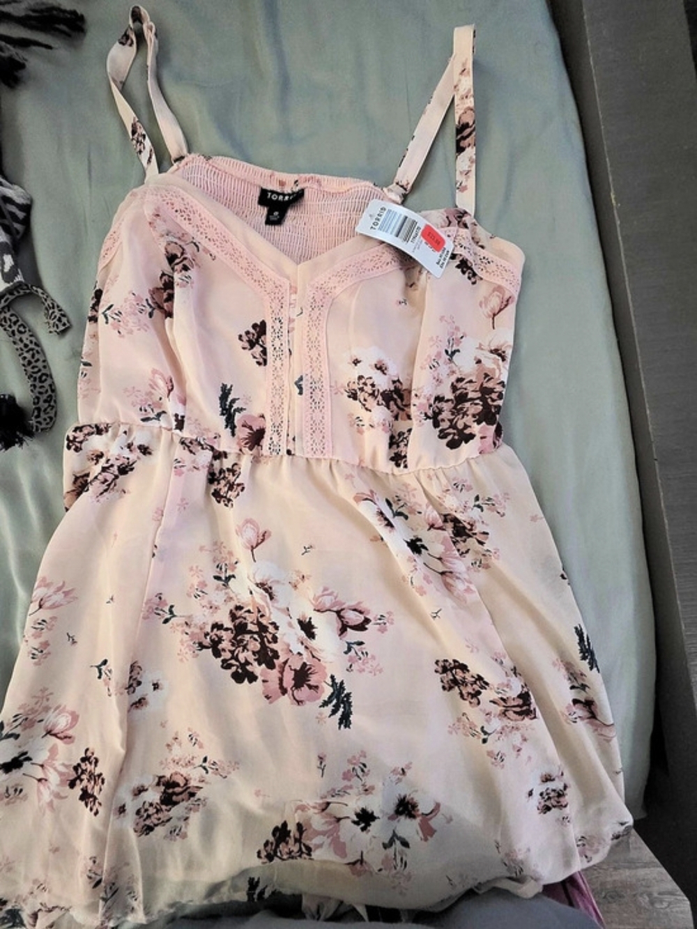 Torrid Floral Baby Doll Shirt Pink Size 0X